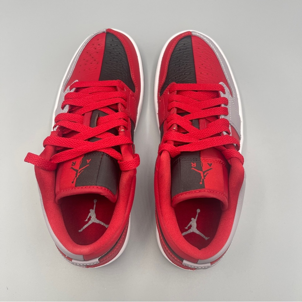 New Nike Air Jordan 1 Low SE Gym Red/Black/White/Cement Grey #Women's - Picture 7 of 16